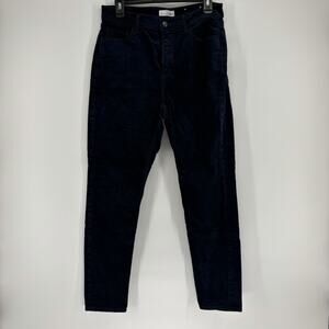 Ann Taylor Loft The Skinny Velvet Pants Women’s Size 8 Modern Fit Navy Blue